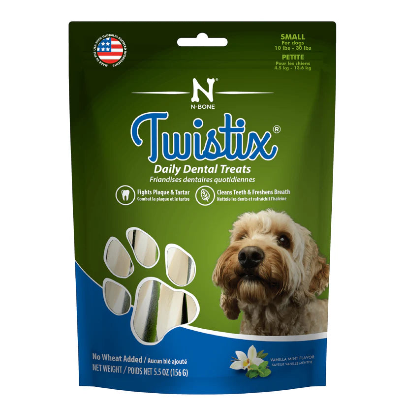 N-Bone Twistix Bâtonnets À Mâcher Menthe & Vanille