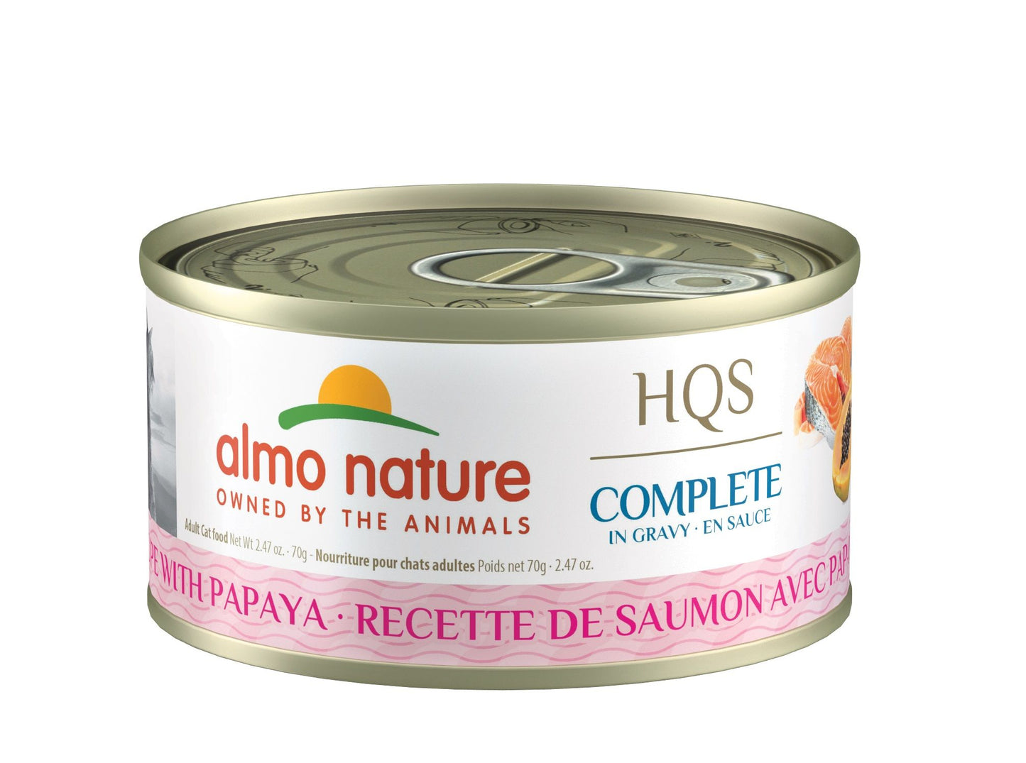 Almo Nature HQS complete chat Saumon & Papaye 70gr
