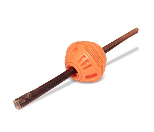 Messy Mutts Stuff'N Brush Balle Orange - Sabots et Museaux