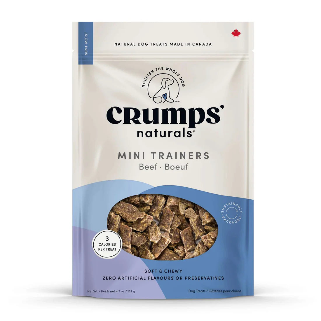 Crumps Naturals Mini-Bouchées semi-humide au boeuf 4.2 oz