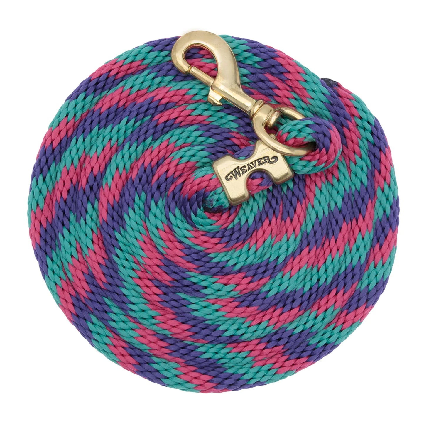 Weaver Laisse 10" brass 225 - Ruban Framboise/ Sarcelle/ Mauve