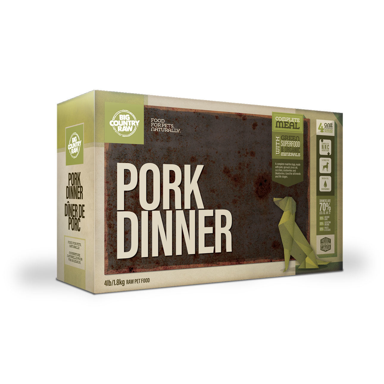 Big Country Raw Diner de Porc 4 lb