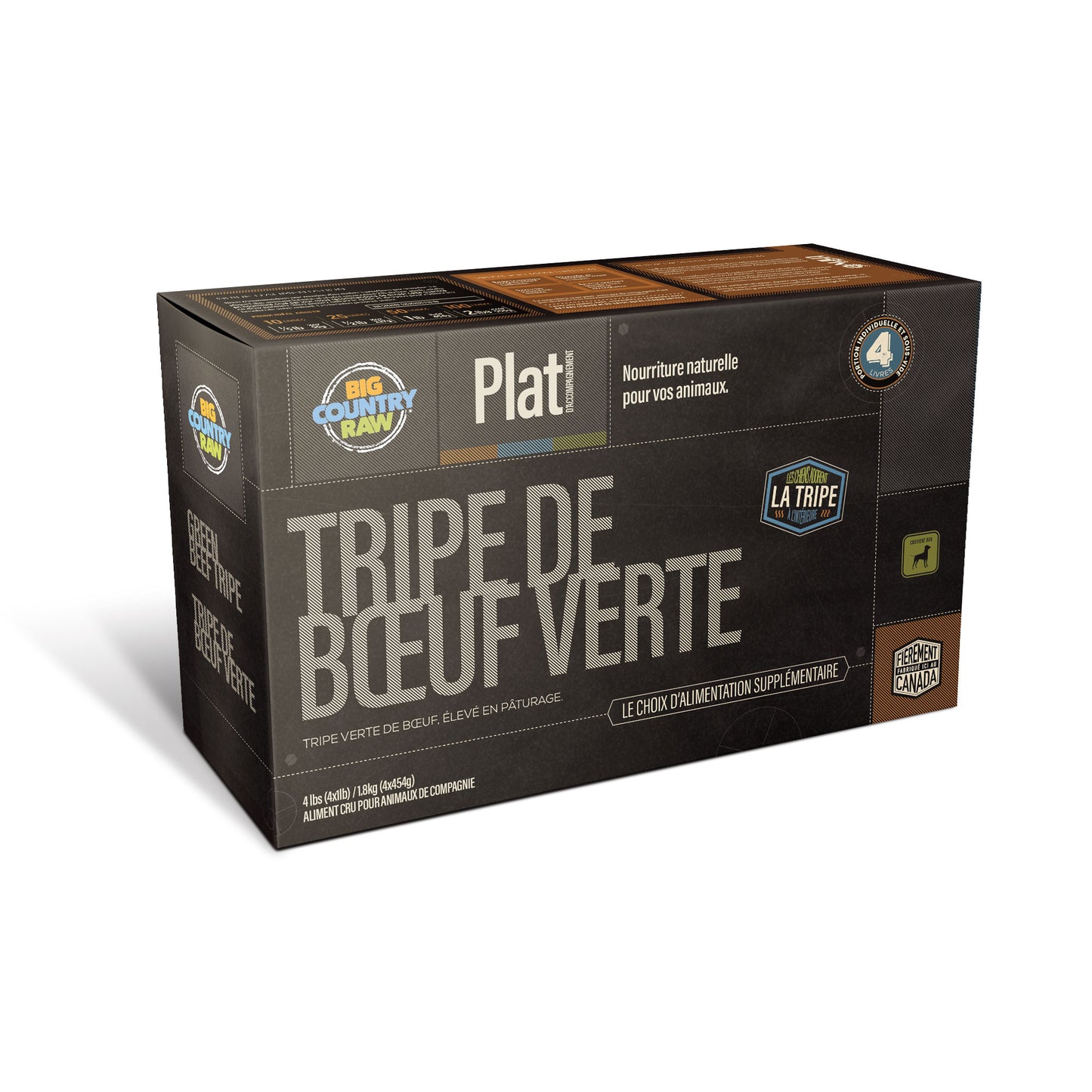 Big Country Raw Pure Tripe de boeuf 4 lbs