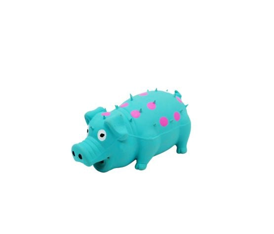 Bud'z cochon turquoise à pois rose