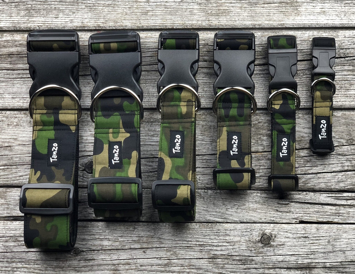 Tanzo Collier Camouflage foncé Grand 2 (16à24pouces)