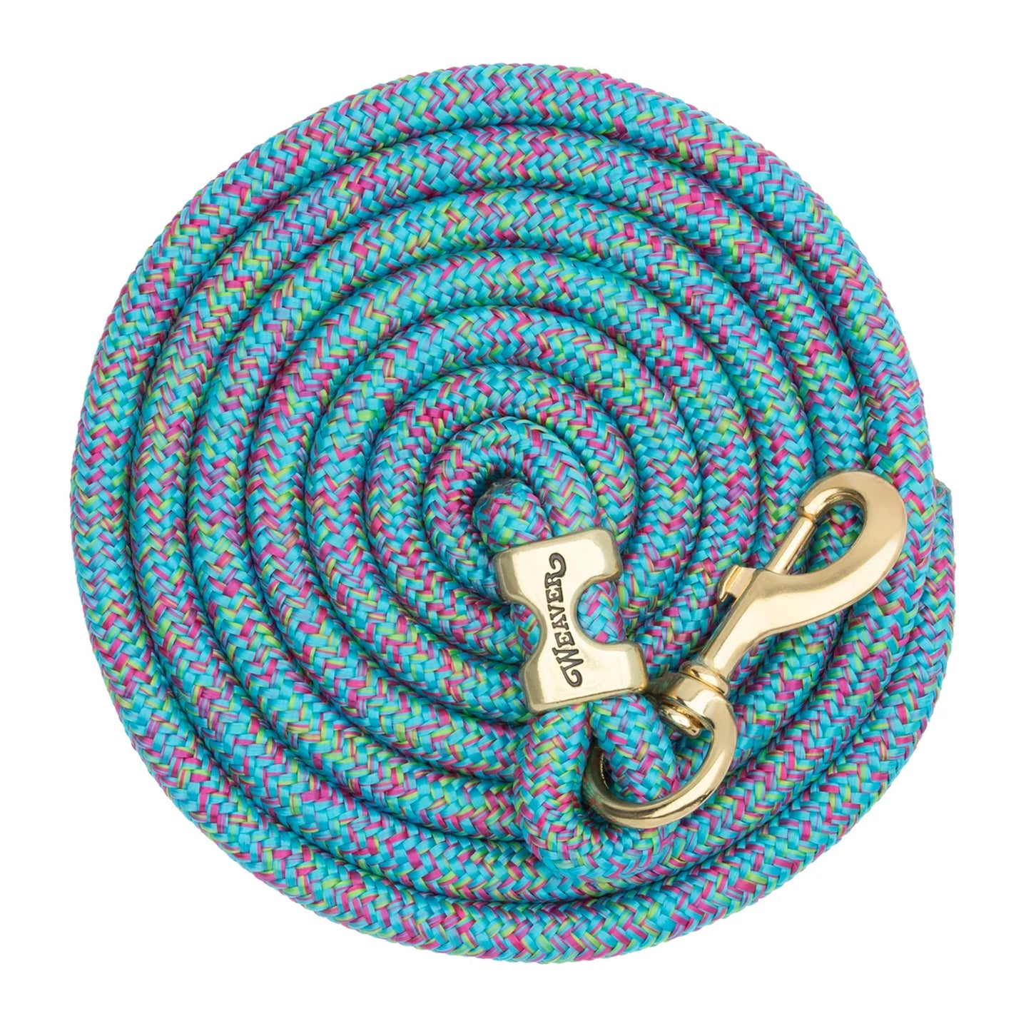 Weaver Laisse 10" brass 225 - Mosaïque Bleu Ciel/ Framboise/ Lime