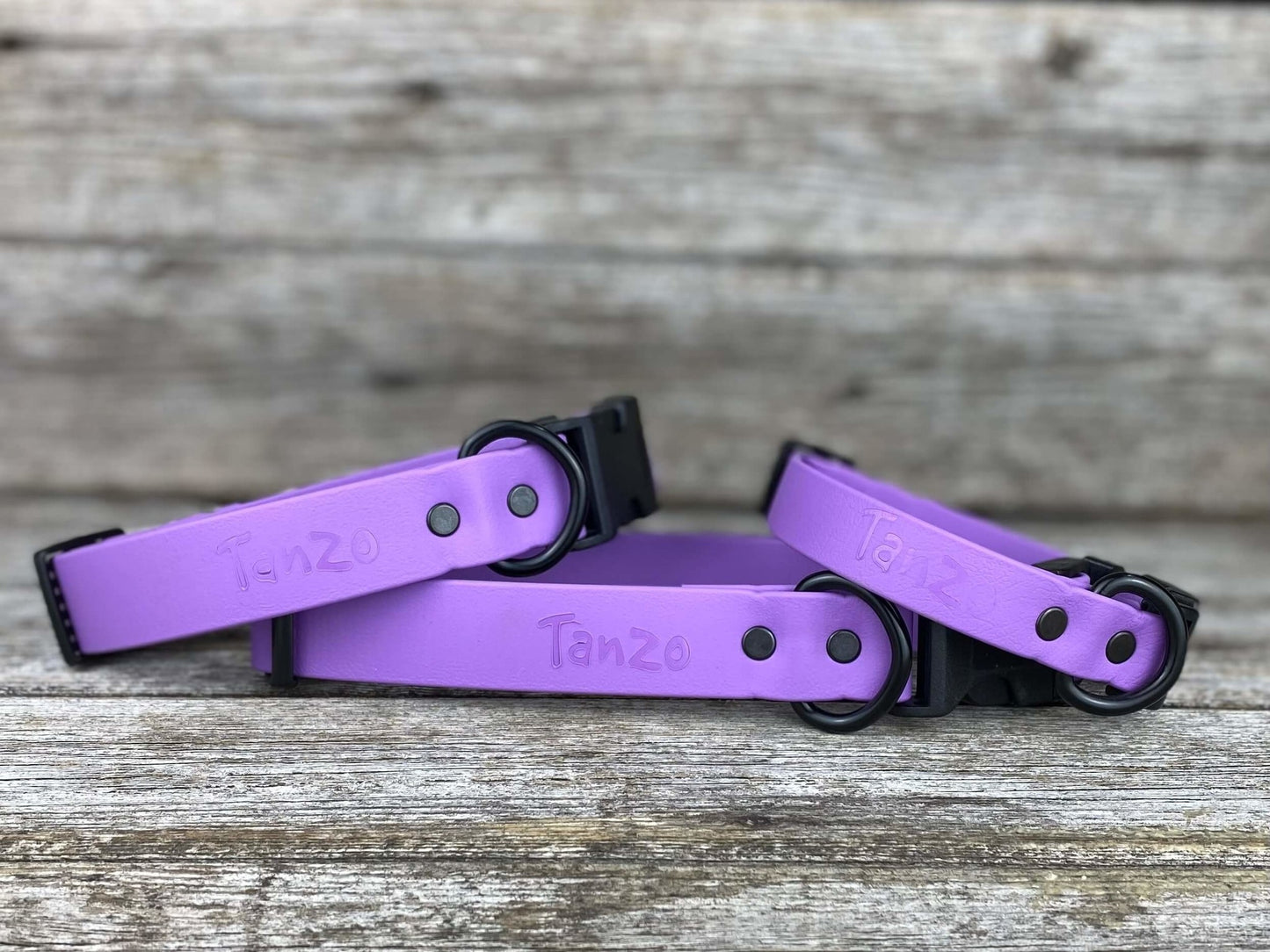 Tanzo Collier Biothane Améthyste Petit 9,5 à 13 pouces