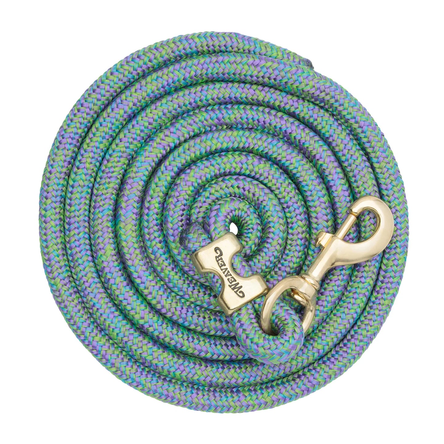 Weaver Laisse 10" brass 225 - Mosaïque Mauve/ Bleu Ciel/ Lime