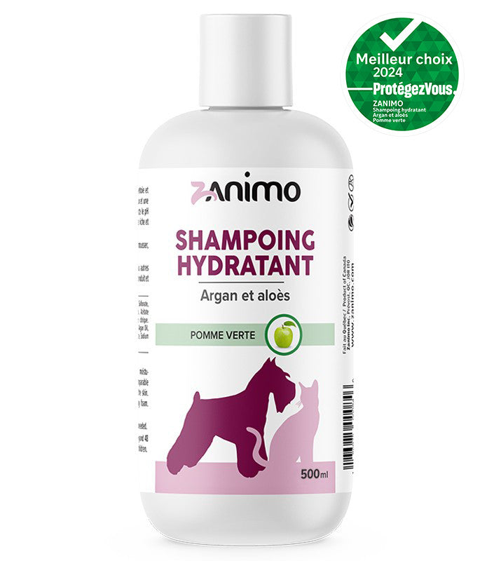 Zanimo Shampoing hydratant Argan & Aloes pomme verte 250ml
