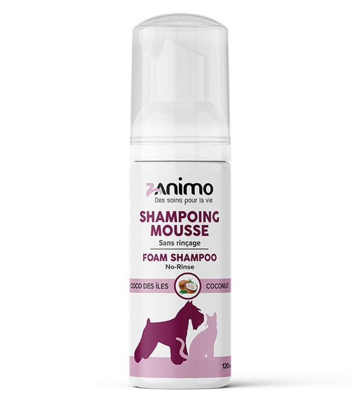 Zanimo Shampoing Mousse sans rinçage Coco des Îles