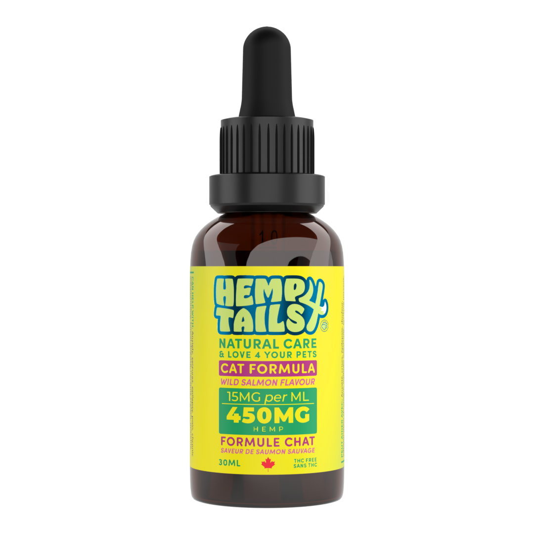 Hemp4Tails Huile de chanvre saumon pour chat 450 mg