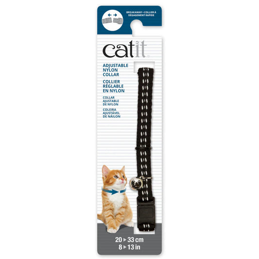 Catit Collier réfléchissant 20-33cm Noir