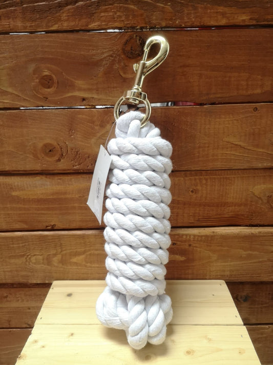 Mustang Laisse coton blanc 10"