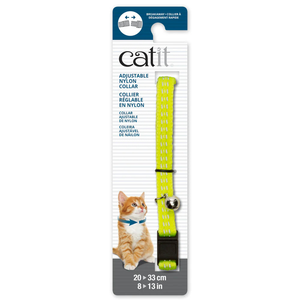 Catit Collier réfléchissant 20-33cm Jaune - Sabots et Museaux