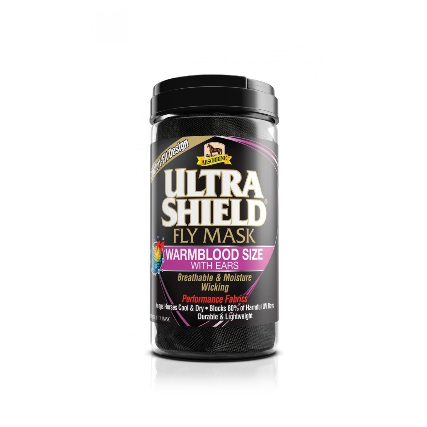 Ultrashield Masque à mouche avec oreilles warmblood size