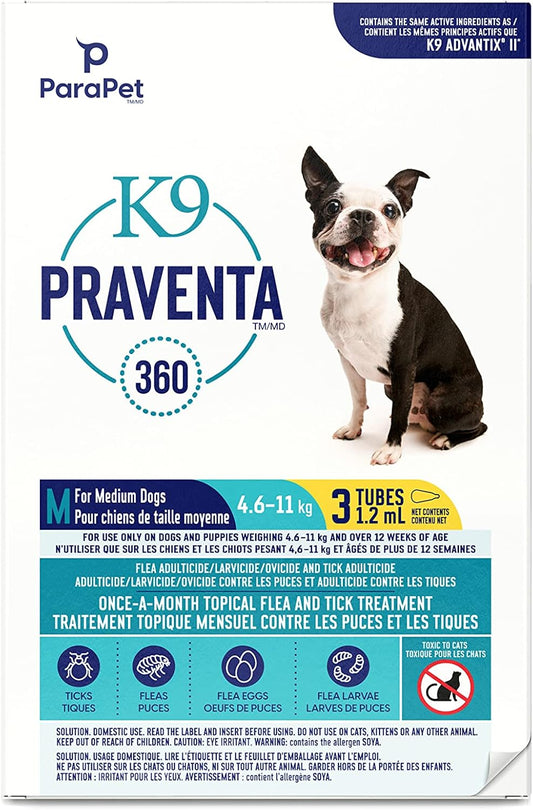 K9 Praventa 360 moyen chien 3 tubes