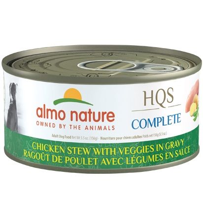 Almo HQS complete chien Ragout de poulet avec boeuf & carottes 156 gr - Sabots et Museaux
