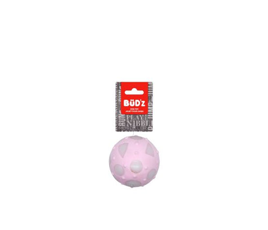 Bud'z Grande Balle Caoutchouc Pleine Rose