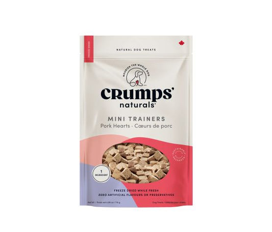 Crumps Naturals, Mini-bouchées D'entraînement Pour Chien, Cœurs De Porc Lyophilisés 115g