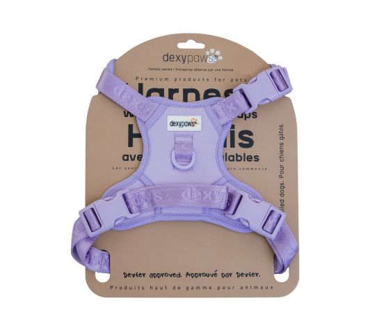 Dexypaws Harnais Sans Traction Lilas - Très Petit
