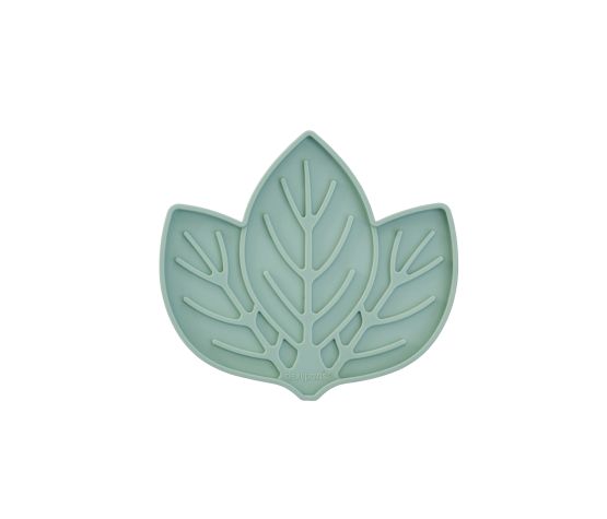 Dexypaws Tapis De Léchage Stimulant En Forme De Feuille, Vert Sauge