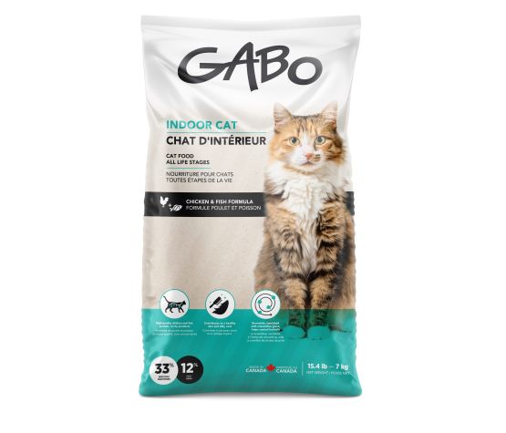 Gabo Nourriture Pour Chat & Chaton, Tout Stade De Vie - Chat D'intérieur, Poulet Et Poisson 15.4lb
