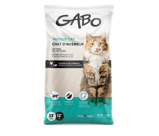 Gabo Nourriture Pour Chat & Chaton, Tout Stade De Vie - Chat D'intérieur, Poulet Et Poisson 15.4lb