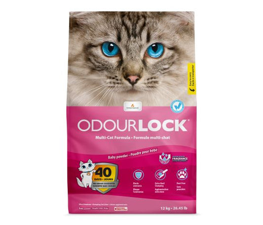 Odourlock Litière agglomérante poudre de bébé 12 kg