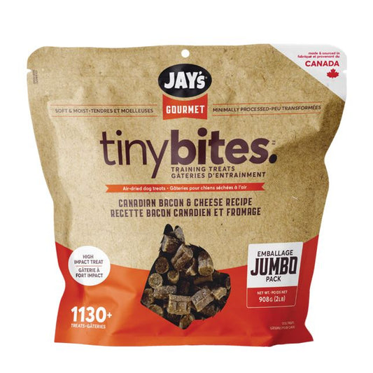 Jay's Gourmet Tiny Bites Gâteries Bacon Canadien & Fromage