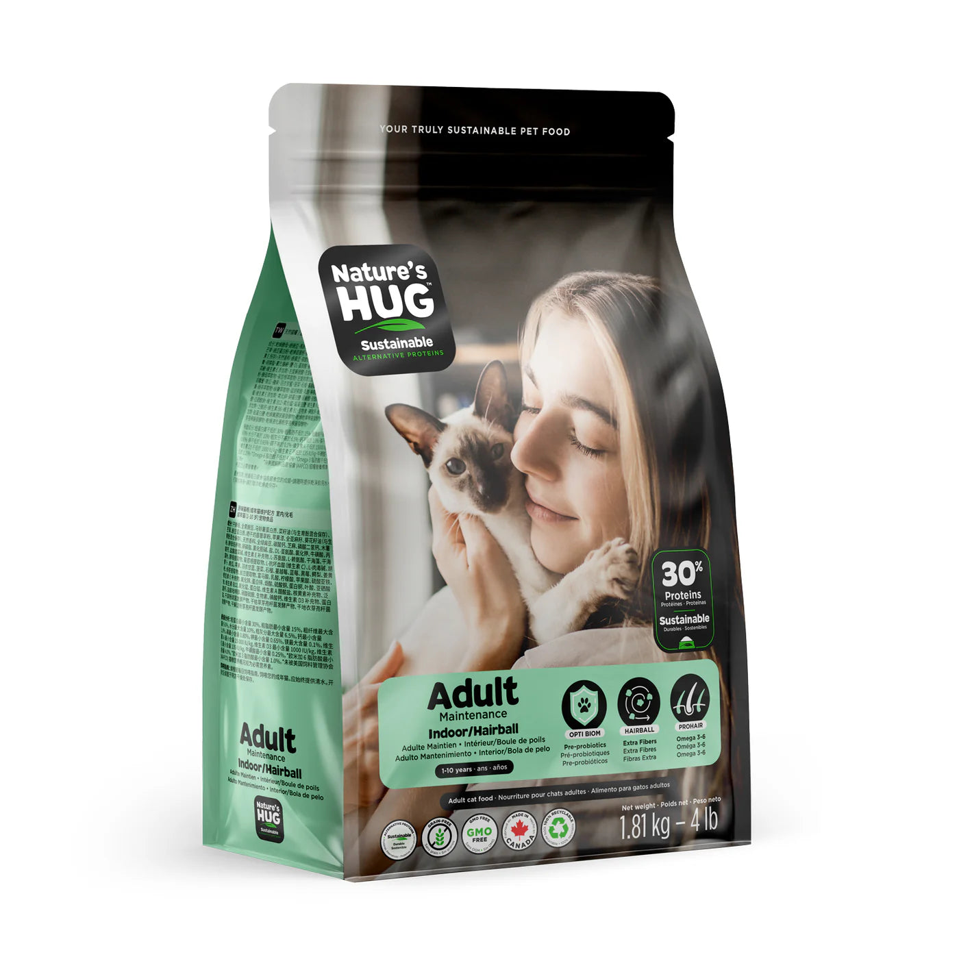 Nature's Hug Chat adulte intérieur-boule de poil 1,81 kg
