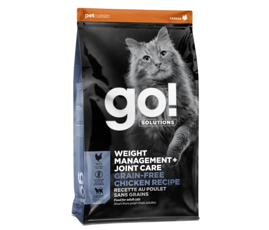 Go Contrôle du poids + articulations sans grains pour chat poulet 8 lbs