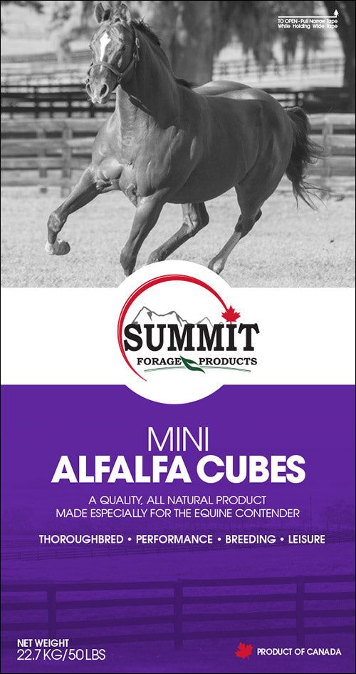 Summit Luzerne Mini Cubes 22.67kg - Sabots et Museaux