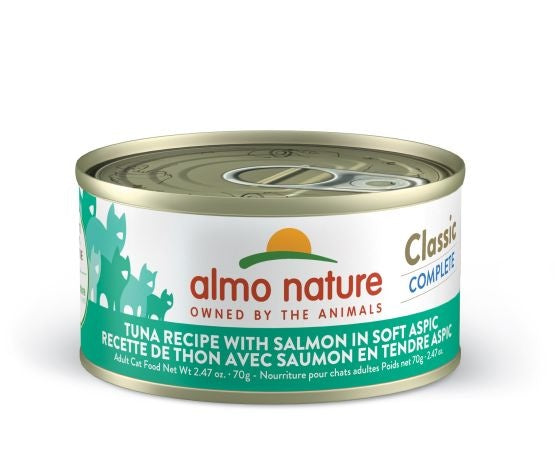 Almo complete thon avec saumon en tendre aspic - Sabots et Museaux