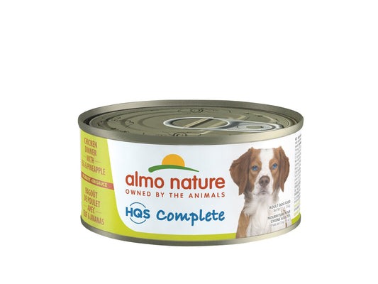 Almo nature complete chien ragoût de poulet avec oeuf & ananas 156gr