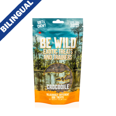 Be wild Gâterie crocrodile 150 gr - Sabots et Museaux