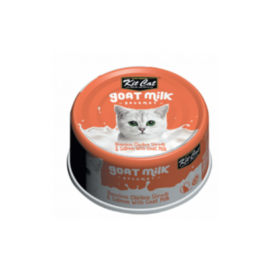 Kit cat au lait de chèvre, Poulet & Saumon 70 gr