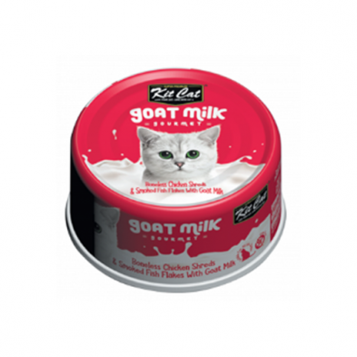 Kit cat au lait de chèvre, poulet & poisson fumé 70 gr