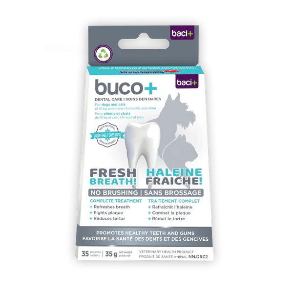 Buco+ Chien et Chat de 15kg+ Haleine Fraîche 35g - Sabots et Museaux