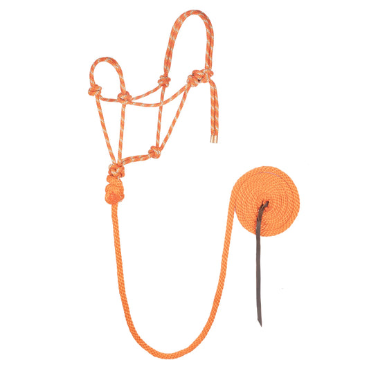 Weaver Licou en corde avec laisse Orange/Menthe