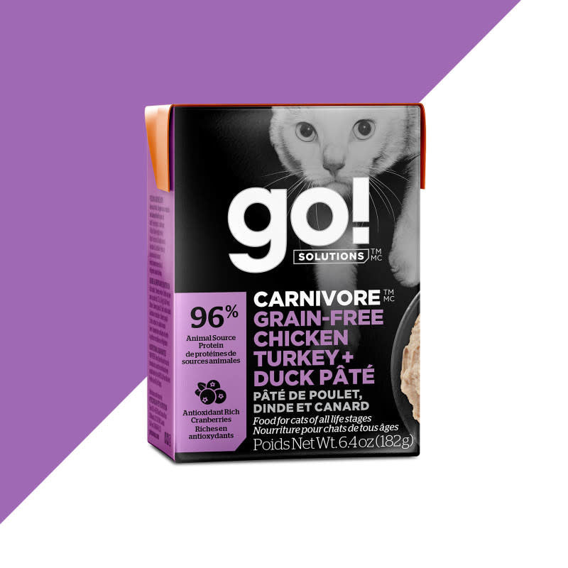 Go Carnivore Paté Poulet, Dinde & Canard chat 6.4 oz