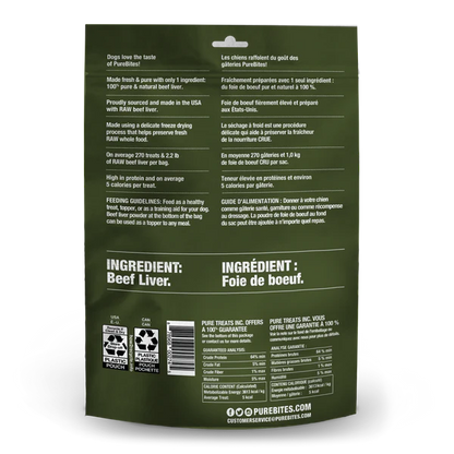 Pure Bites pure foie de boeuf 57g