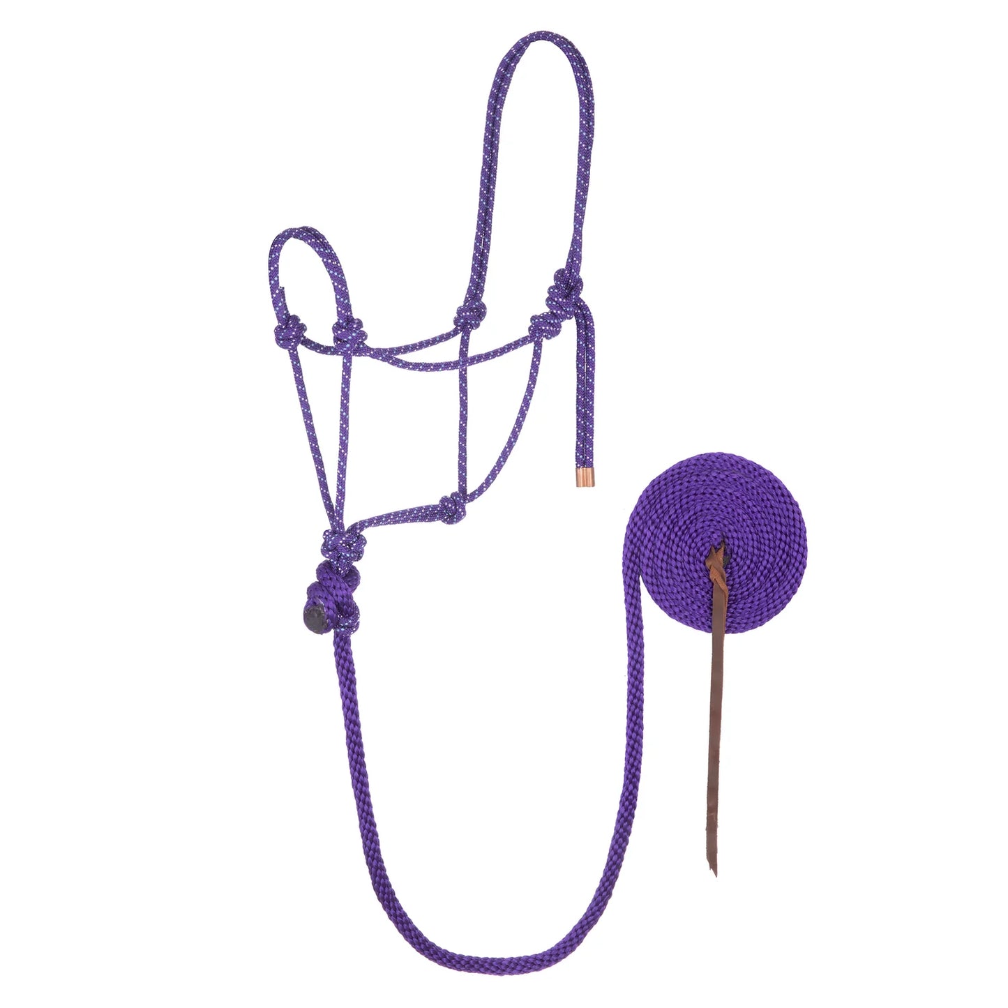 Weaver Licou en corde avec laisse Mauve/Menthe/Blanc