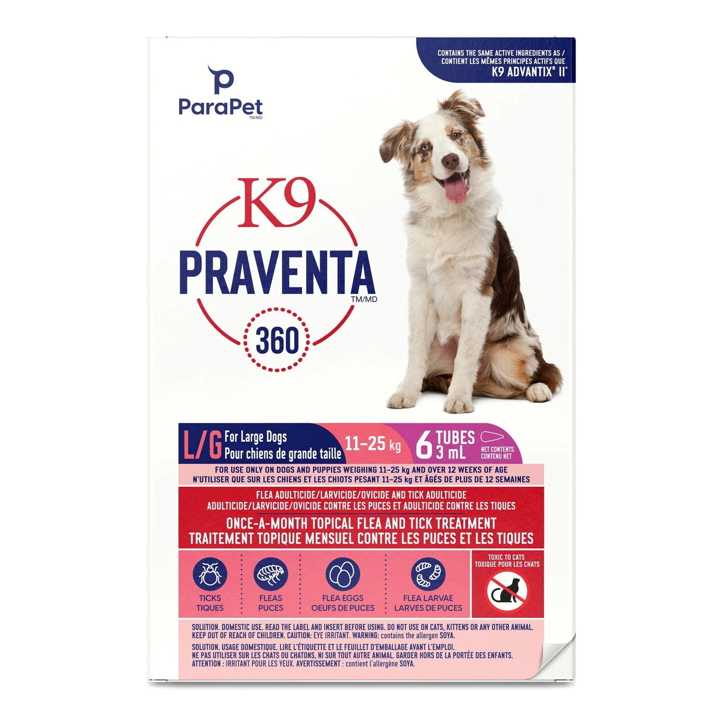 K9 Praventa 360 grand chien 3 tubes