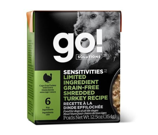 Go Sensitivities sans grains Dinde Hachée chien 12.5 oz